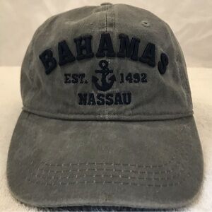 Nassau Bahamas Adjustable Grey Travel Baseball Cap
